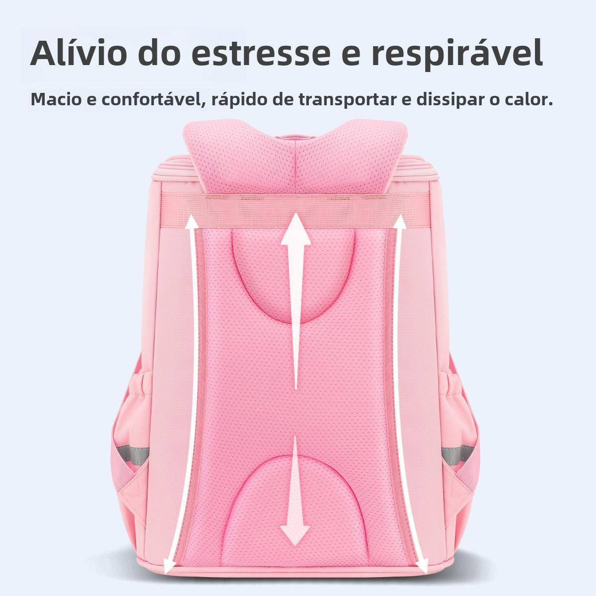 Mochila feminina escolar de grande capacidade impermeável Q584
