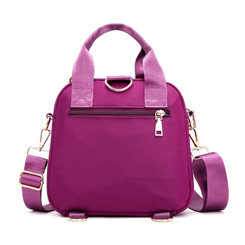 Bolsa feminina vira mochila transversal tiracolo 3 em 1 nylon impermeável multiusos XV-4070