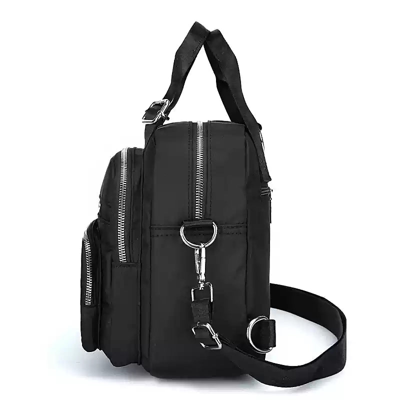 Bolsa feminina vira mochila transversal tiracolo 3 em 1 nylon impermeável multiusos XV-2974