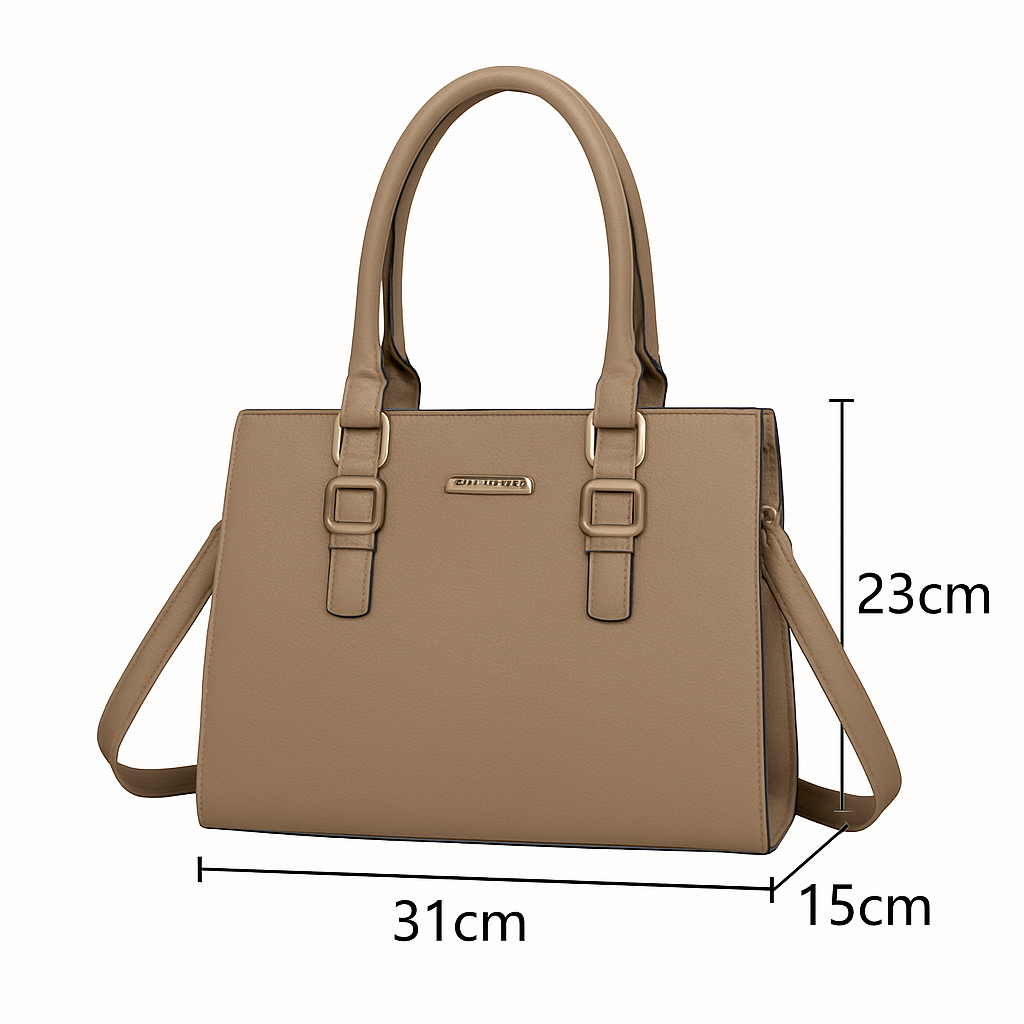 XAVIERA Bolsa Feminina Executiva 3 Divisórias com Alça de Ombro e Transversal – Ref. WX-1633