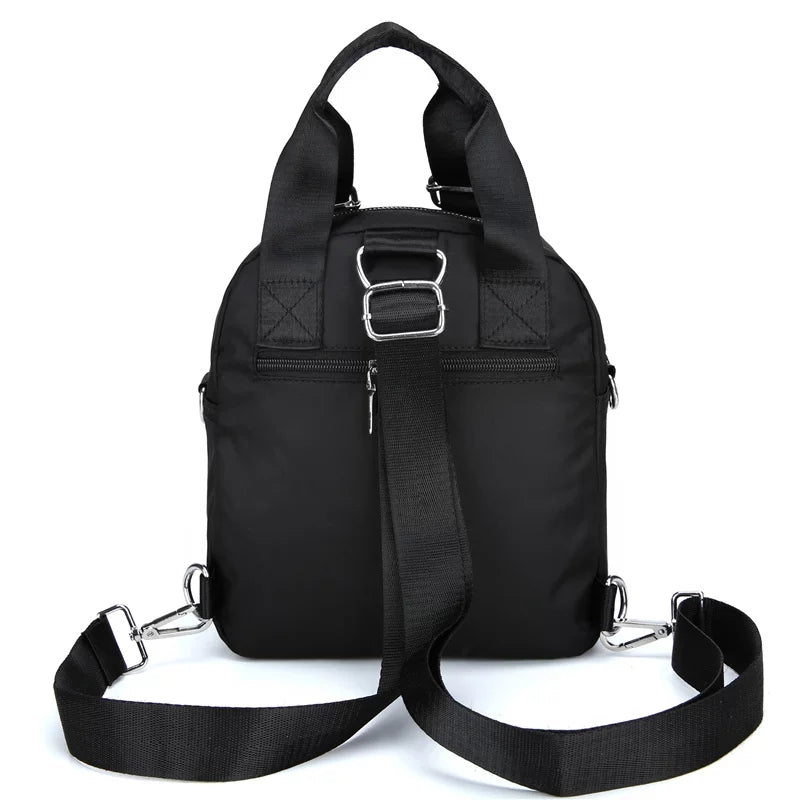Bolsa feminina vira mochila transversal tiracolo 3 em 1 nylon impermeável multiusos XV-2974