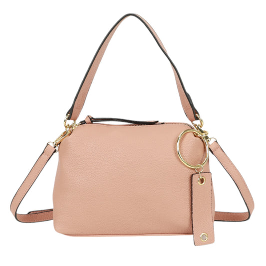 XAVIERA Bolsa Feminina Minimalista com Pingente Metálico – Ref. WX-1638