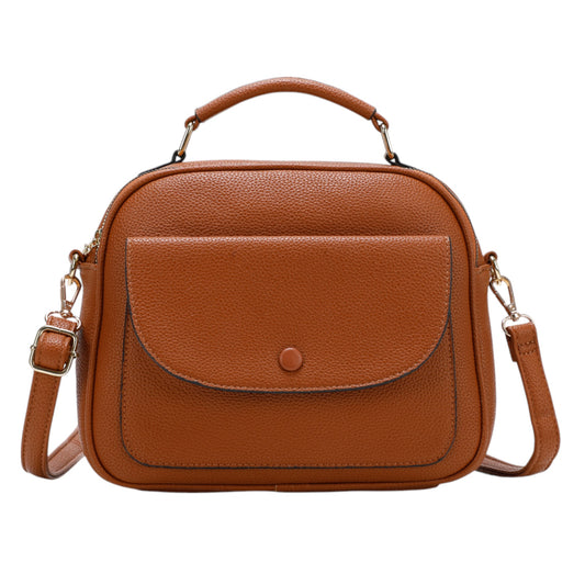 XAVIERA Bolsa Transversal Estruturada com Tampa Frontal e Alça de Mão – Ref. WX-1627