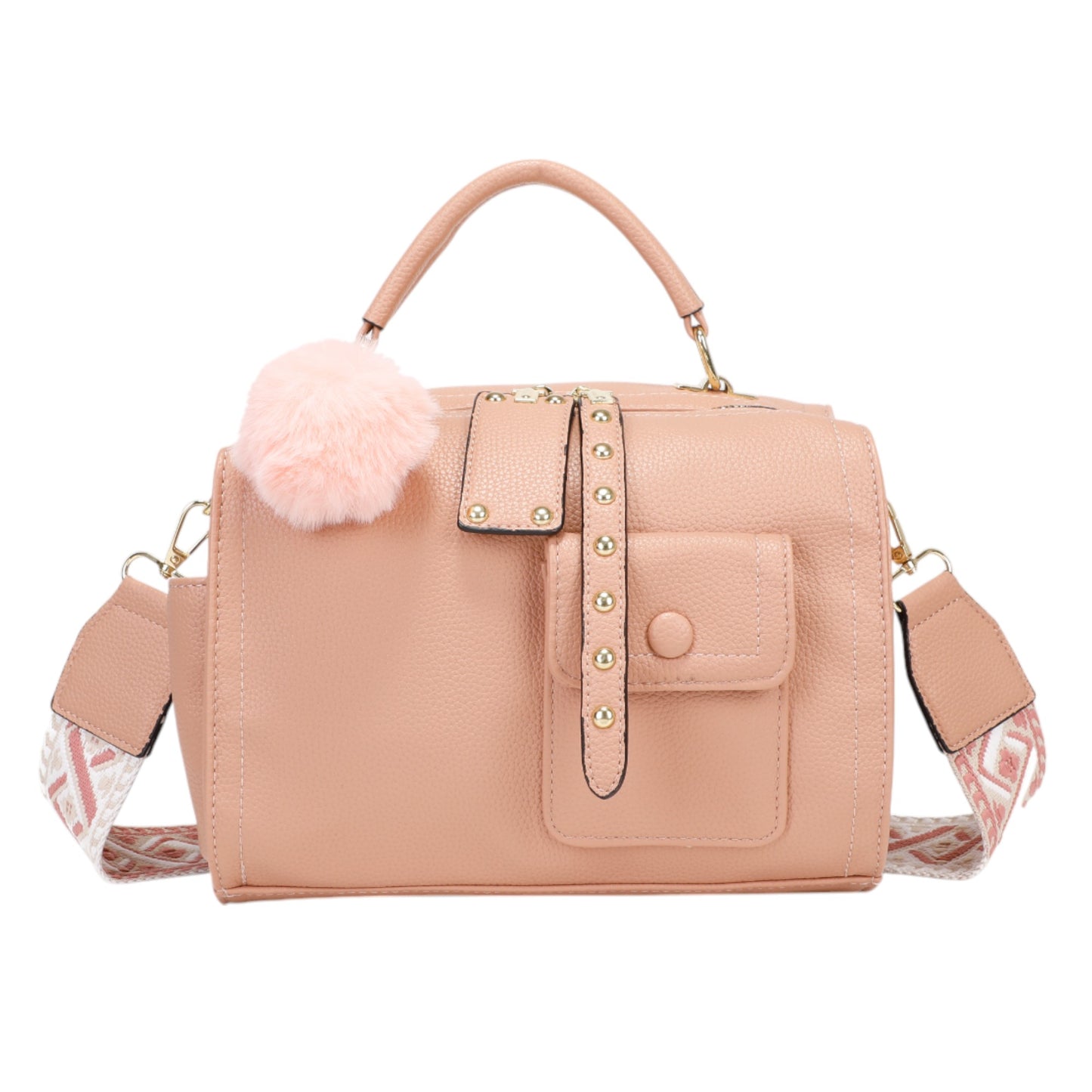 XAVIERA Bolsa Feminina Transversal e Mochila com Alça Larga Estampada – Ref. WX-1626