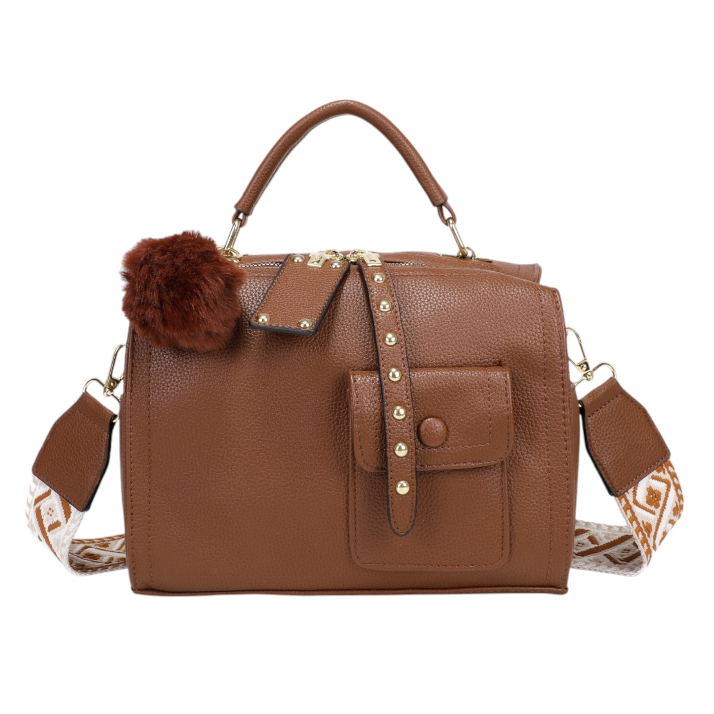 XAVIERA Bolsa Feminina Transversal e Mochila com Alça Larga Estampada – Ref. WX-1626