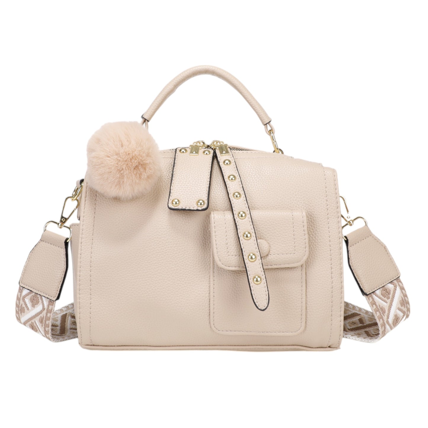 XAVIERA Bolsa Feminina Transversal e Mochila com Alça Larga Estampada – Ref. WX-1626
