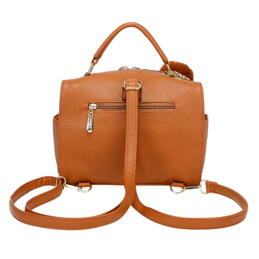 XAVIERA Bolsa Feminina Transversal e Mochila com Alça Larga Estampada – Ref. WX-1626