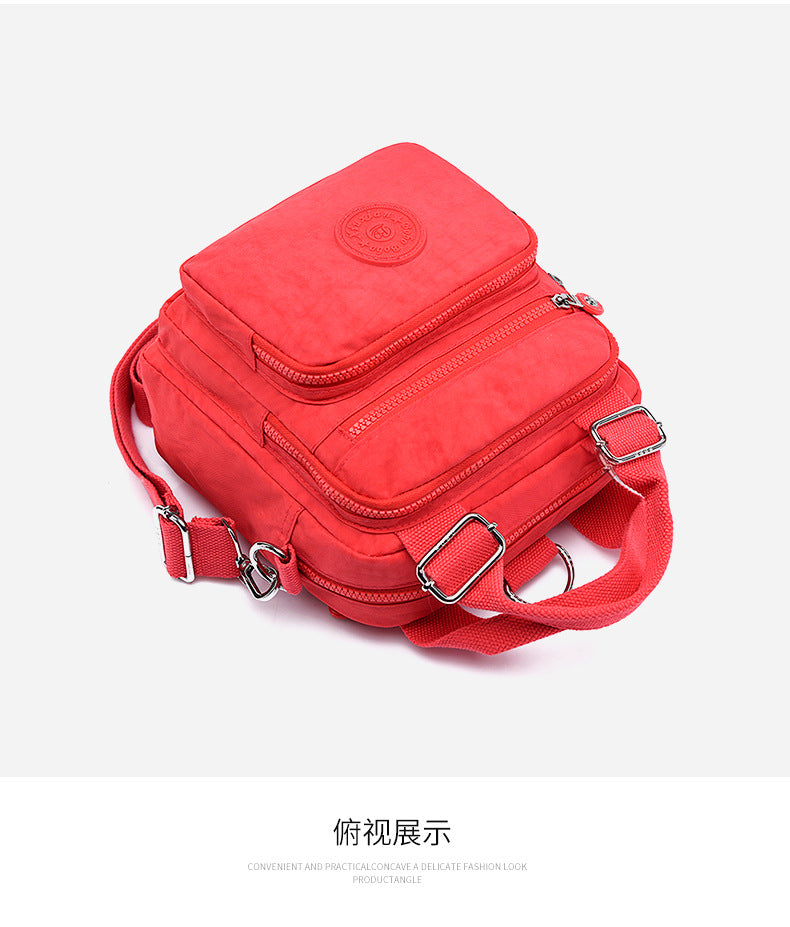 Bolsa feminina vira mochila transversal tiracolo 3 em 1 nylon impermeável multiusos XV-4604