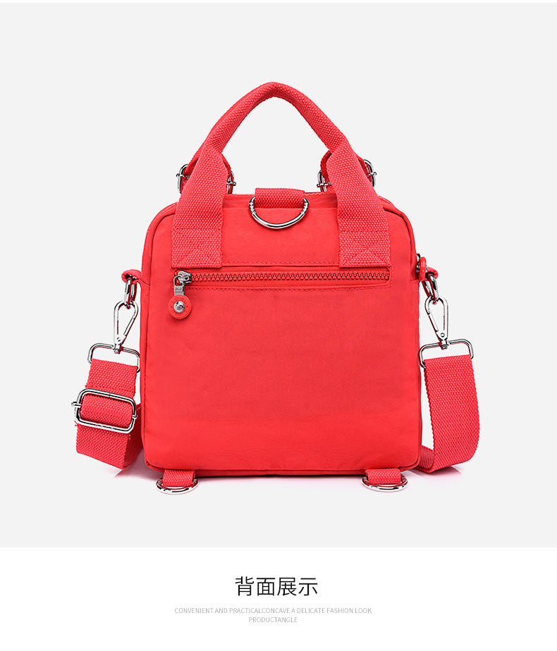 Bolsa feminina vira mochila transversal tiracolo 3 em 1 nylon impermeável multiusos XV-4604
