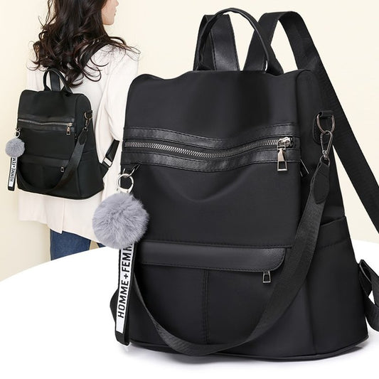 Mochila feminina casual anti furto vira bolsa XV-123