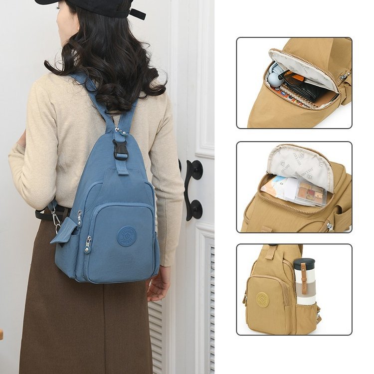 Mochila Bolsa Transversal Compacta Unissex – Uso de Ombro ou Costas, Material Impermeável, Leve e Versátil XV-2411