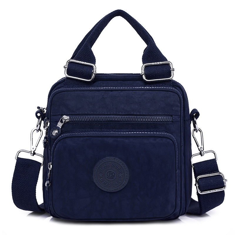 Bolsa feminina vira mochila transversal tiracolo 3 em 1 nylon impermeável multiusos XV-4604