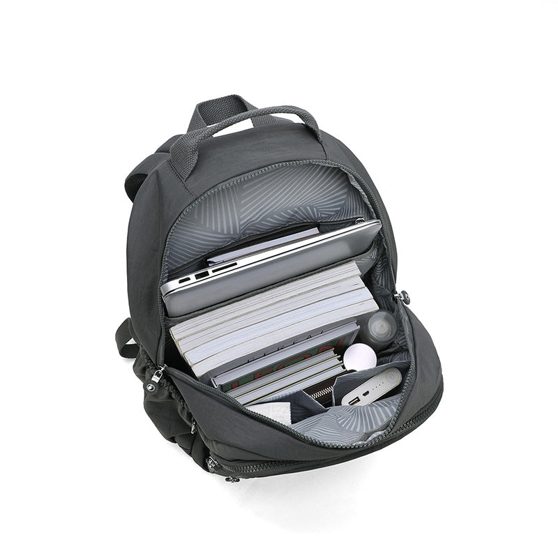 Xaviera Bolsa Mochila feminina grande impermeável nylon vários compartimentos leve com Bolso Antifurto e Espaço para NotebookXV-2418