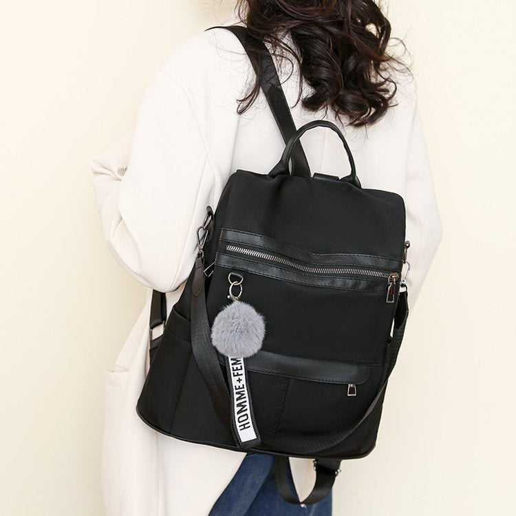 Mochila feminina casual anti furto vira bolsa XV-123