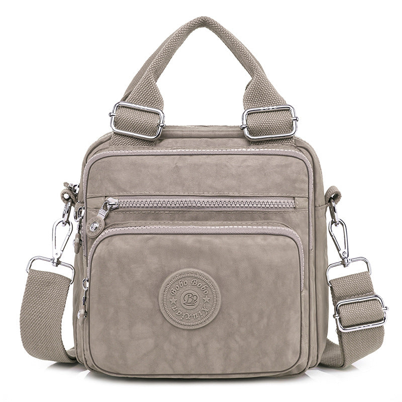 Bolsa feminina vira mochila transversal tiracolo 3 em 1 nylon impermeável multiusos XV-4604