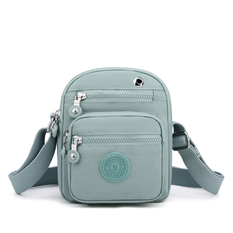 Bolsa Transversal Feminina de Nylon Impermeável, Pequena e Leve, com Múltiplos Bolsos XV-2402