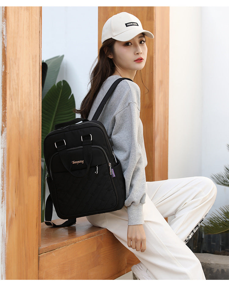 Xaviera Bolsa Mochila Feminina nylon impermeável XV-2416