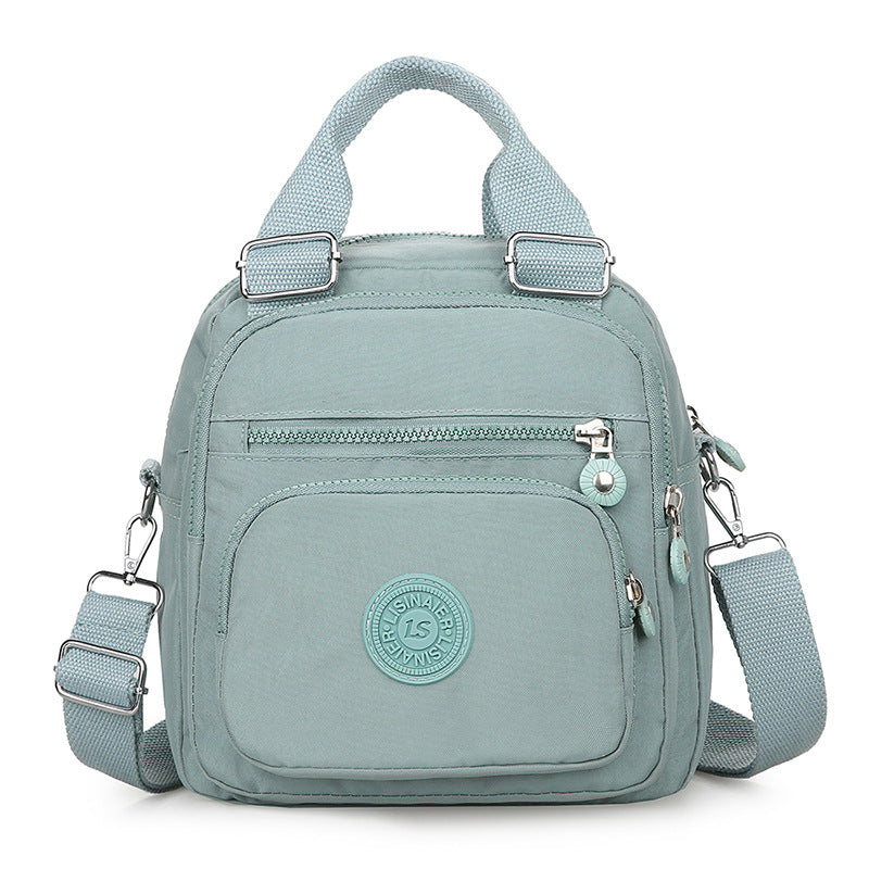 Bolsa feminina vira mochila transversal tiracolo 3 em 1 nylon impermeável multiusos XV-4604