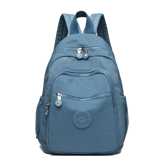 Mochila Feminina Leve e Impermeável com Design Casual e Vários Bolsos