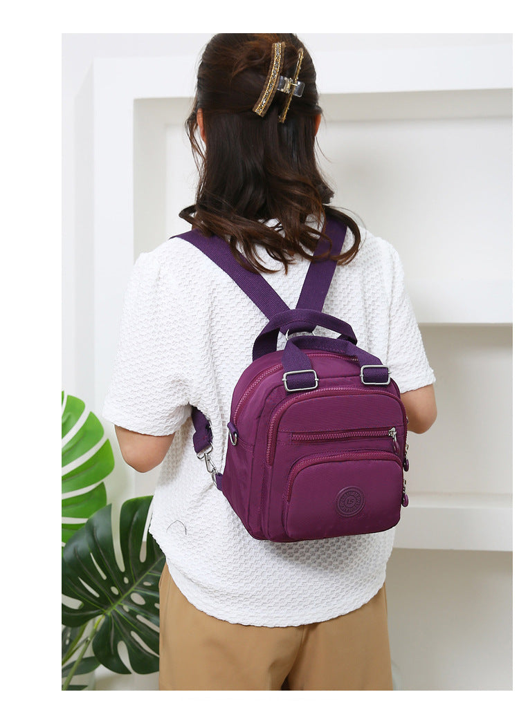 Bolsa feminina vira mochila transversal tiracolo 3 em 1 nylon impermeável multiusos XV-4604