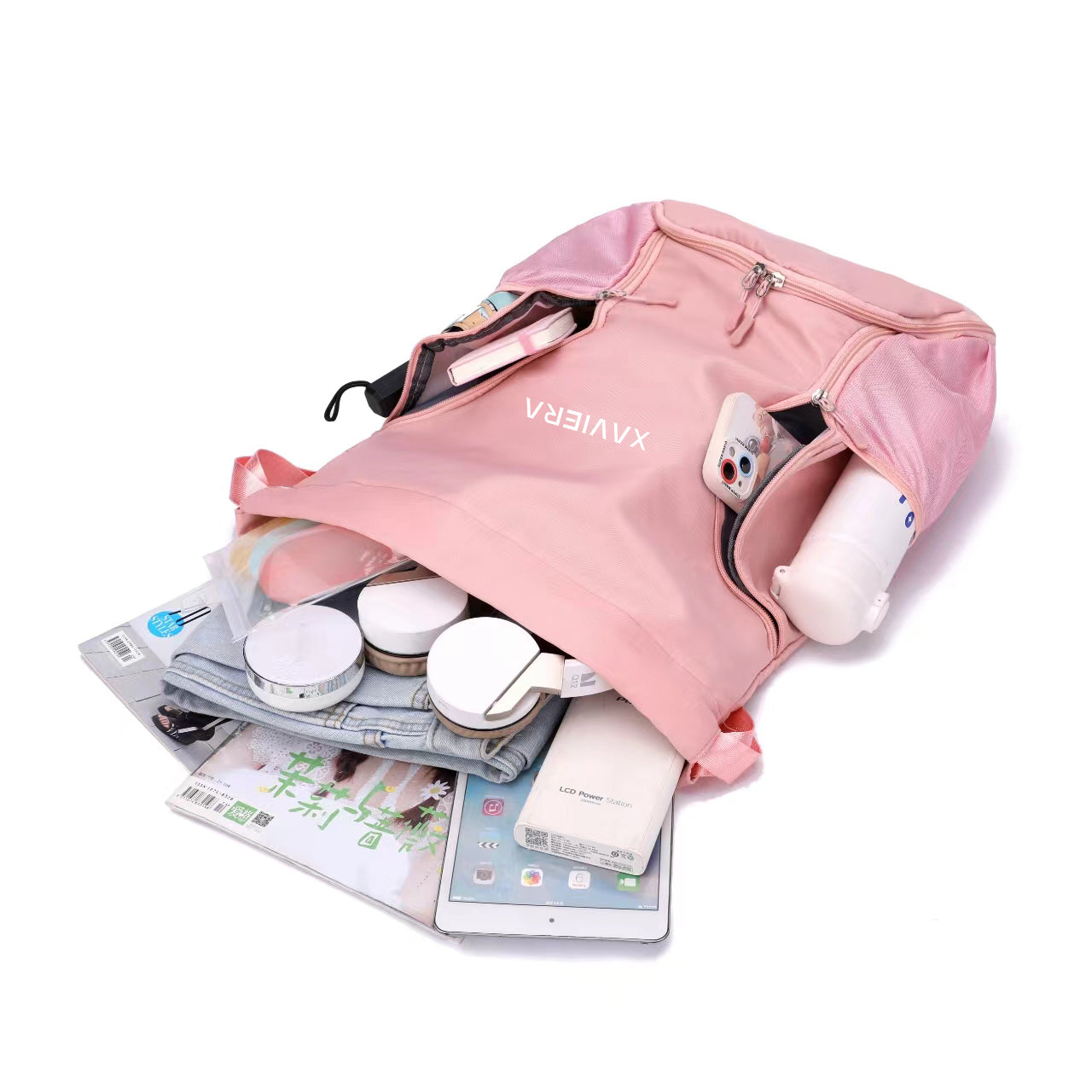 Xaviera Bolsa mochila esportiva fitness academia leve nylon impermeavel a prova da agua XV-257