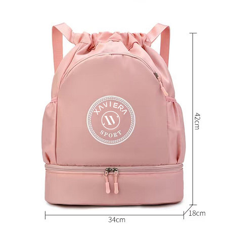 Xaviera Bolsa mochila esportiva fitness academia leve nylon impermeavel a prova da agua XV-259