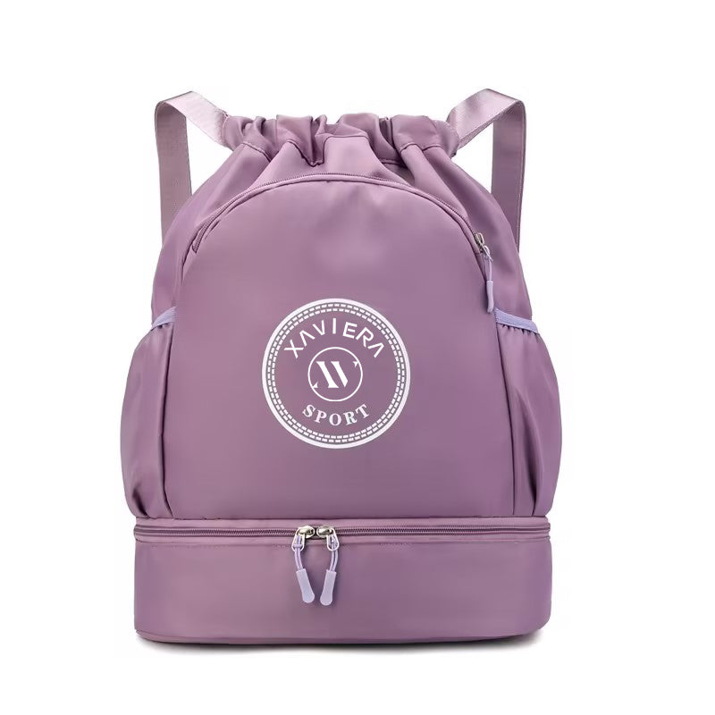 Xaviera Bolsa mochila esportiva fitness academia leve nylon impermeavel a prova da agua XV-259
