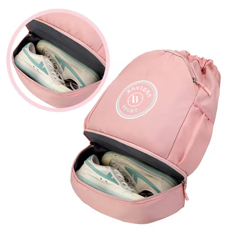 Xaviera Bolsa mochila esportiva fitness academia leve nylon impermeavel a prova da agua XV-259