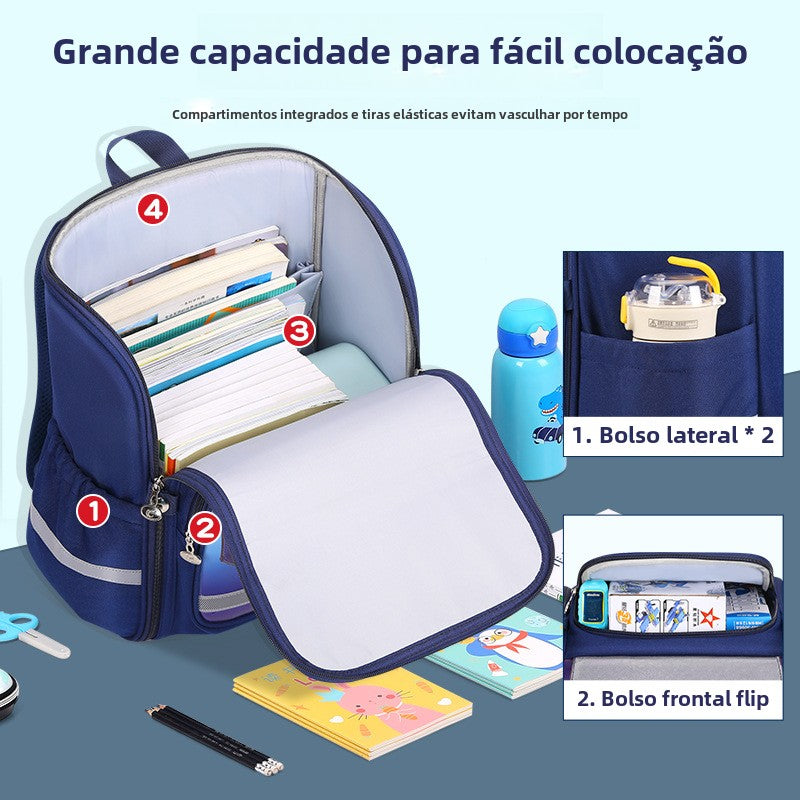 Mochila feminina escolar de grande capacidade impermeável Q584