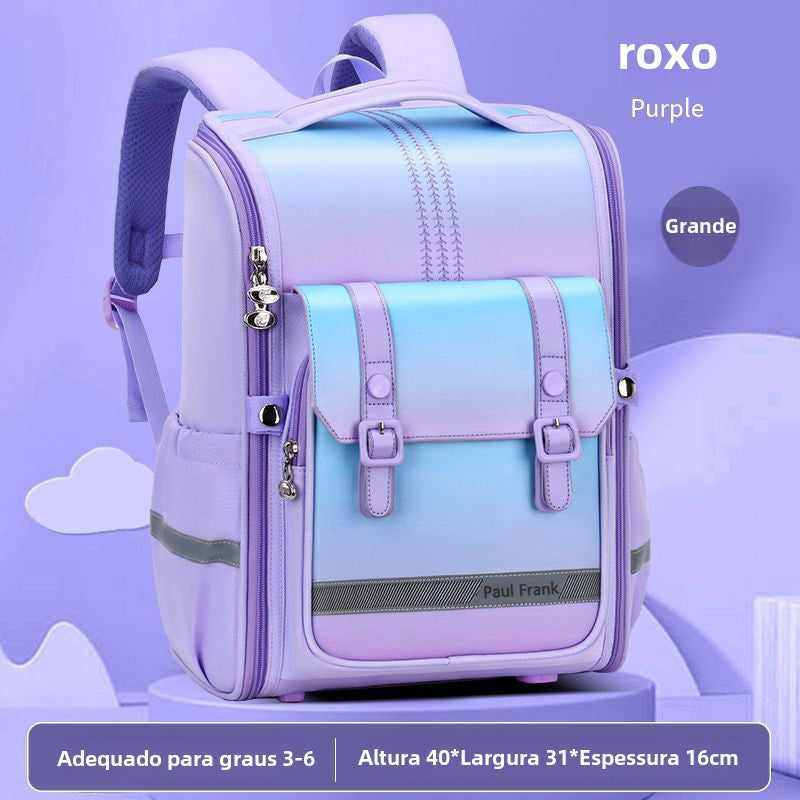 Mochila feminina escolar de grande capacidade impermeável Q584