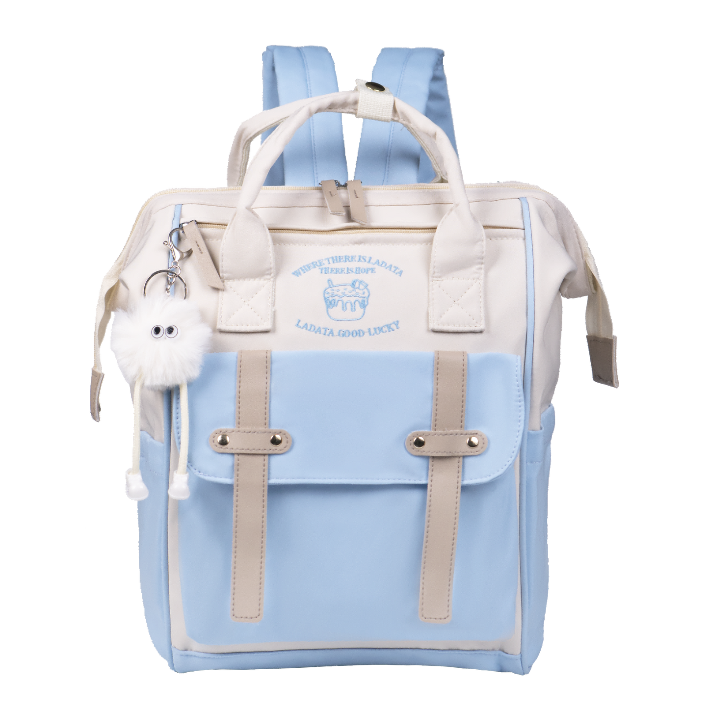 Mochila feminina escolar casual maternidade Multifuncional - Estilo Fofo e Versátil com pingente de grande capacidade impermeável XV-2419