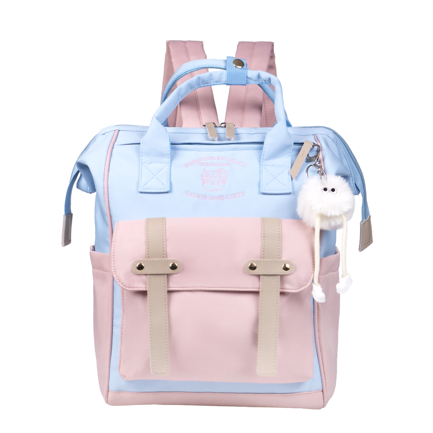 Mochila feminina escolar casual maternidade Multifuncional - Estilo Fofo e Versátil com pingente de grande capacidade impermeável XV-2419