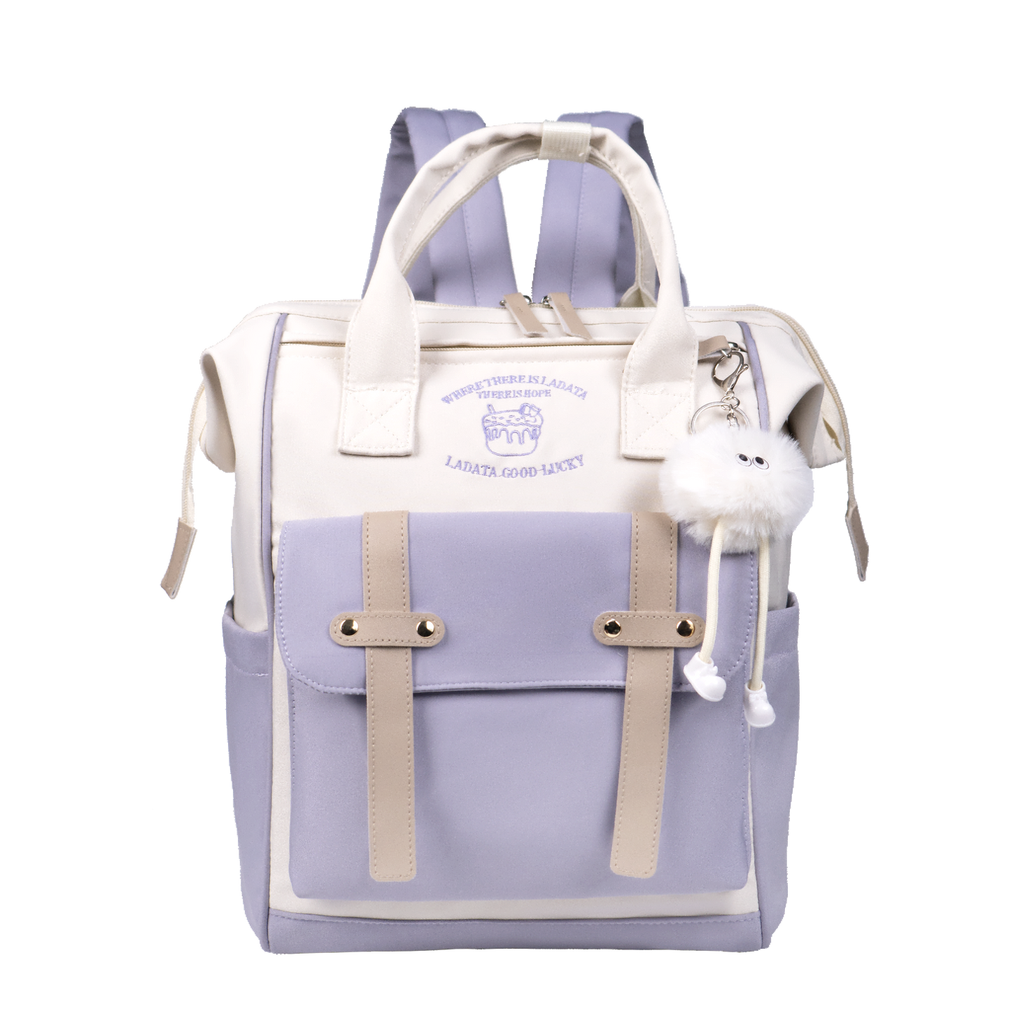 Mochila feminina escolar casual maternidade Multifuncional - Estilo Fofo e Versátil com pingente de grande capacidade impermeável XV-2419