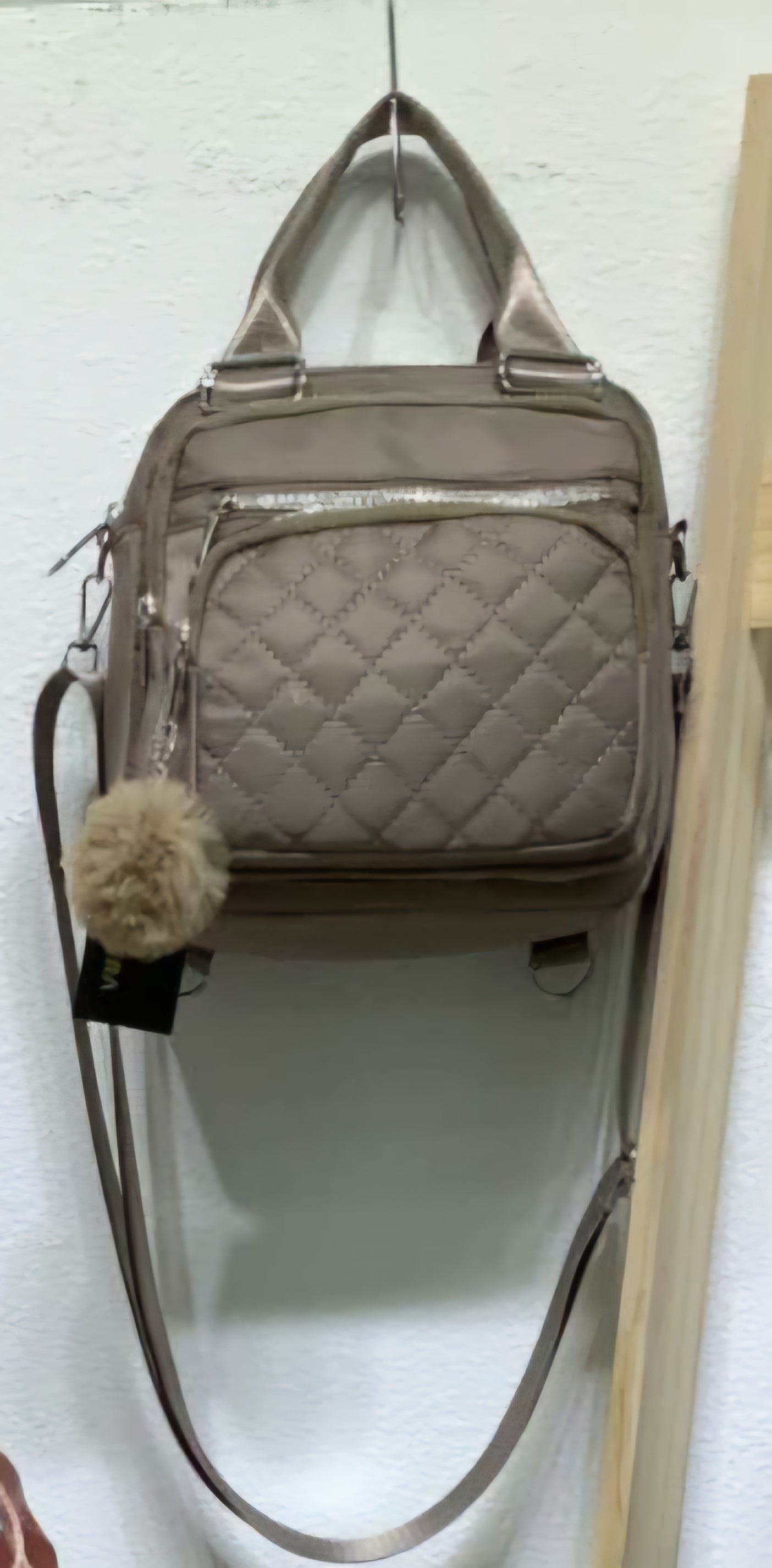 Bolsa feminina vira mochila transversal tiracolo 3 em 1 nylon impermeável multiusos XV-2974