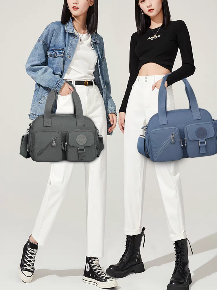 Xaviera Bolsa feminina nylon impermeavel De mao e alca transversal tiracolo XV-2408