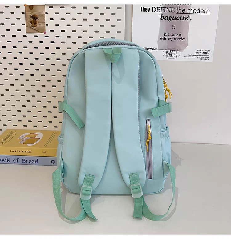 Mochila feminina escolar Multifuncional - Estilo Fofo e Versátil com pingente de grande capacidade impermeável XV-2421
