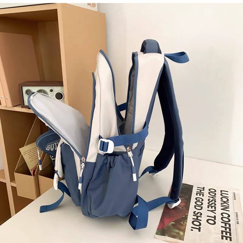 Mochila feminina escolar Multifuncional - Estilo Fofo e Versátil com pingente de grande capacidade impermeável XV-2422