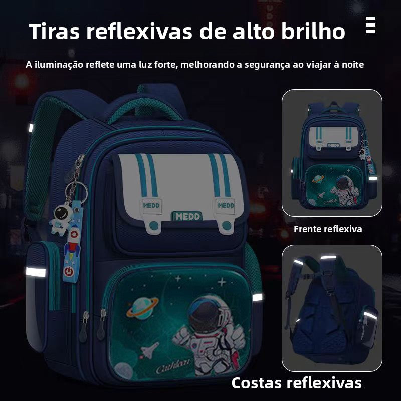Mochila escolar infantil astronauta leve impermeavel Alta capacidade XV-2426