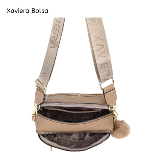 XAVIERA Bolsa Transversal Feminina Casual com Alça Larga – Ref. WX-1630