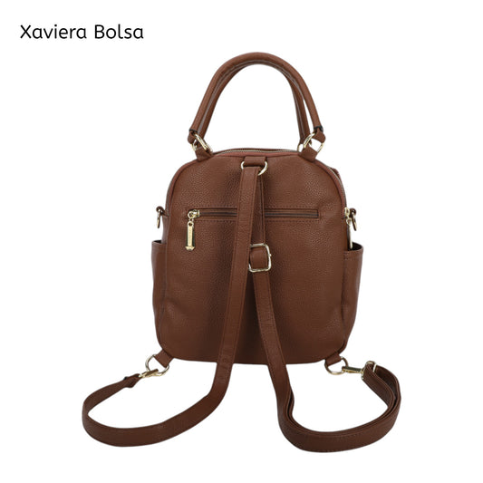 XAVIERA Bolsa Mochila Feminina 3 em 1 com Alça de Mão e Alças Ajustáveis – Ref. WX-1625
