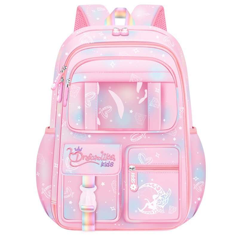 Mochila escolar infantil menina nylon impermeável colecao nova aberta estilo geladeira estudante 1832-2