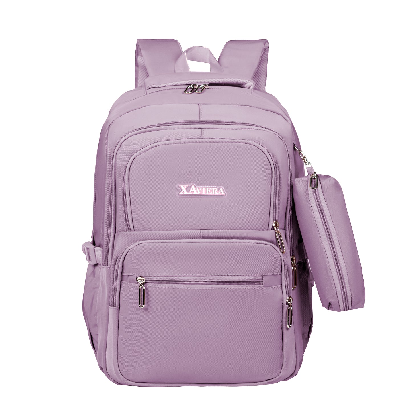 Xaviera Bolsa mochila feminina grande nylon impermeável com estojo XV-2437
