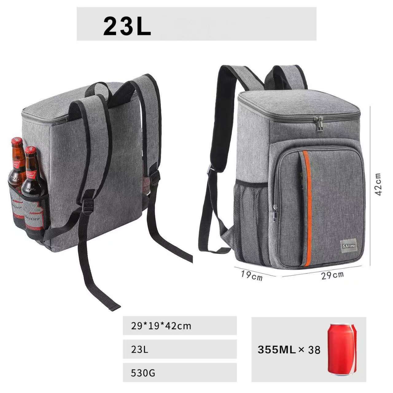 Mochila Térmica XV-2428 23L Impermeável e Reforçada