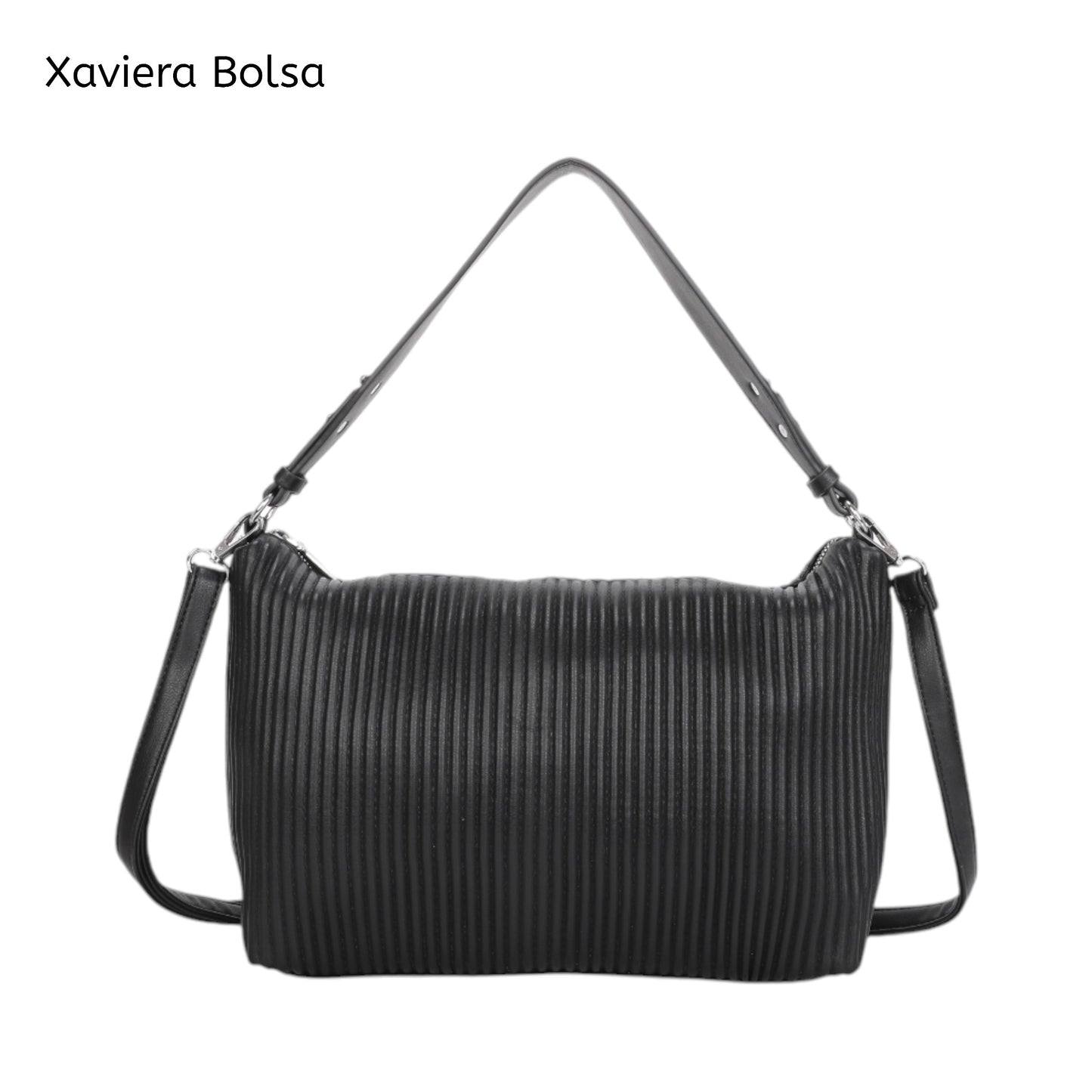 XAVIERA Bolsa Feminina Texturizada com Alça Larga e Design Macio – Ref. WX-1640
