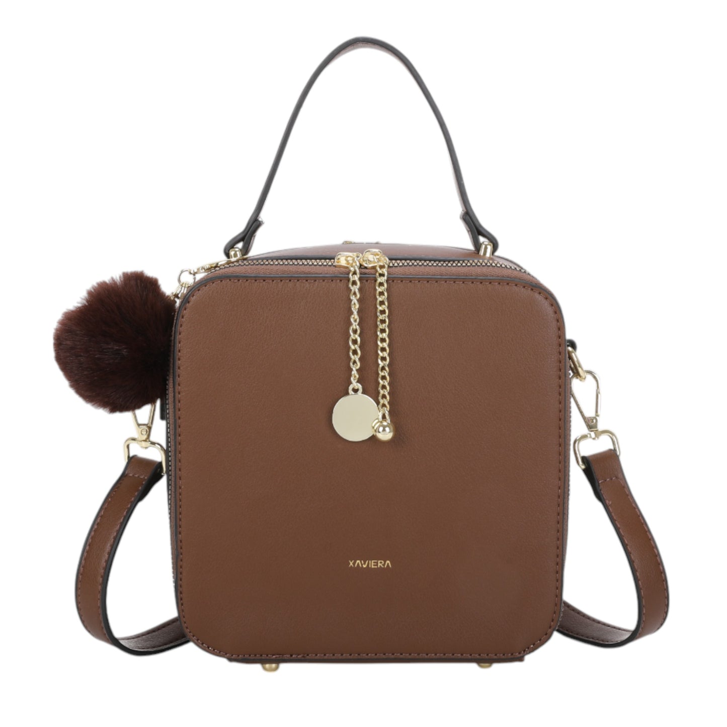 Bolsa Tiracolo Feminina Xaviera WX-1637 Estilo Quadrado com Corrente Decorativa