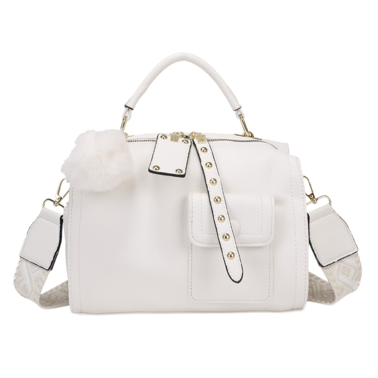 XAVIERA Bolsa Feminina Transversal e Mochila com Alça Larga Estampada – Ref. WX-1626