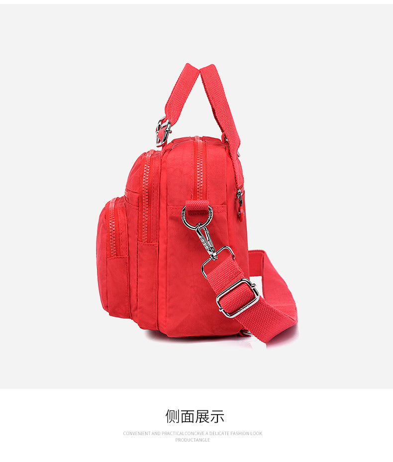 Bolsa feminina vira mochila transversal tiracolo 3 em 1 nylon impermeável multiusos XV-4604