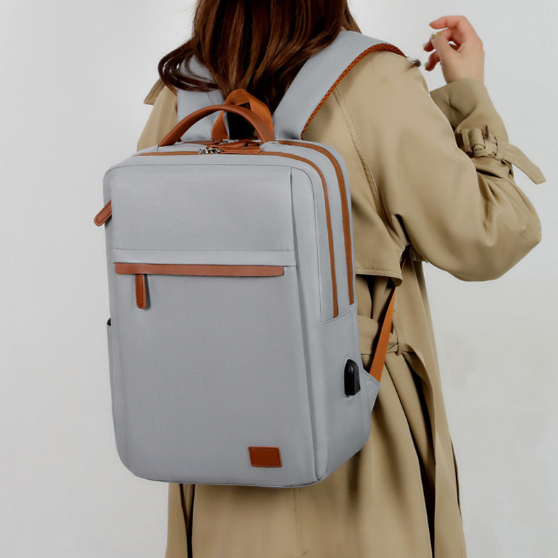 Xaviera Bolsa Mochila feminina nylon Impermeável laptop XV-2436