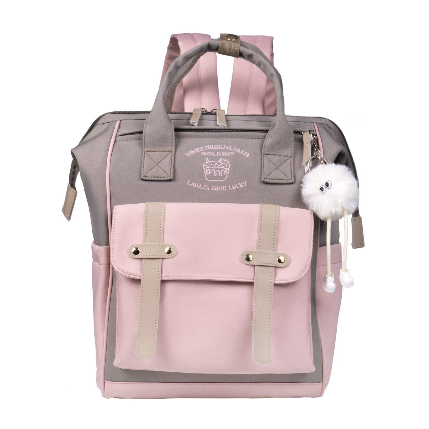 Mochila feminina escolar casual maternidade  Multifuncional - Estilo Fofo e Versátil com pingente de grande capacidade impermeável XV-2419