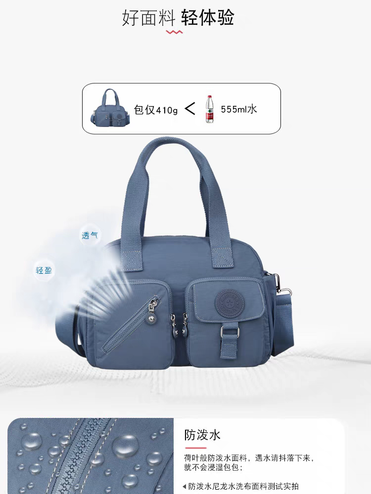 Xaviera Bolsa feminina nylon impermeavel De mao e alca transversal tiracolo XV-2408